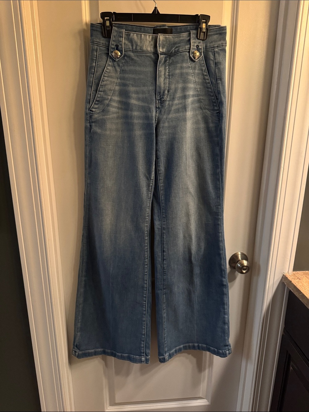 White House Black Market Light Blue Wide-Leg Tall Denim Jeans